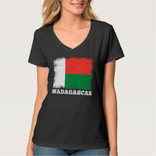 Vintage Flag Madagascar Country Retro Flag Malagas T-Shirt