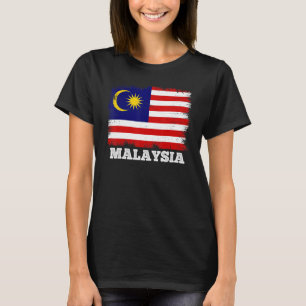 Vintage Flag Malaysia Country Retro Flag Malaysian T-Shirt
