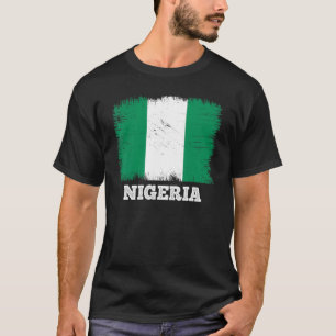 Vintage Flag Nigeria Country Retro Flag Nigerian T-Shirt