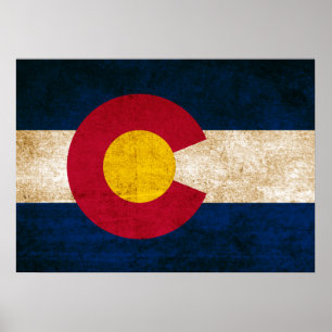 Vintage Flag of Colorado Poster