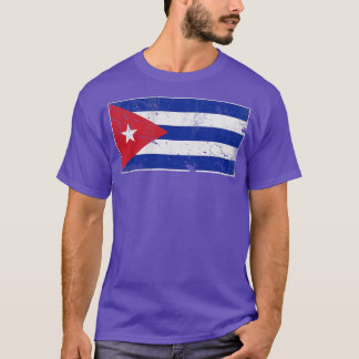 Vintage Flag Of Cuba Cuban Retro Cubano T-Shirt