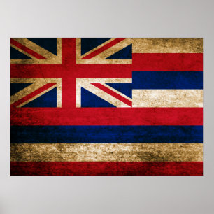 Vintage Flag of Hawaii Poster