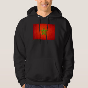 Vintage Flag Of Morocco For Moroccans Moroccan Fla Hoodie
