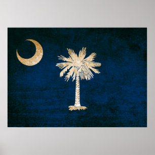 Vintage Flag of South Carolina Poster