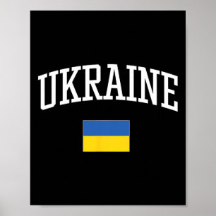 Vintage Flag Of Ukraine Love Your Country Poster