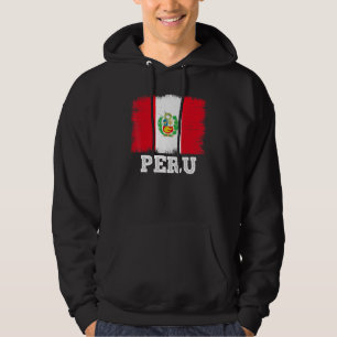 Vintage Flag Peru Country Retro Flag Peruvian Hoodie