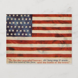 Vintage Flag Postcard