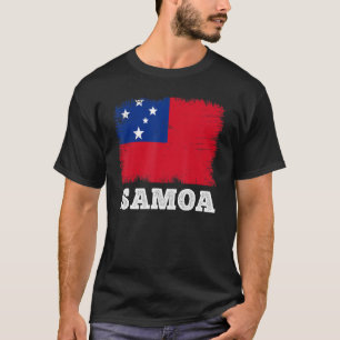 Vintage Flag Samoa Country Retro Flag Samoan T-Shirt