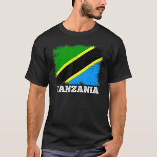 Vintage Flag Tanzania Country Retro Flag Tanzanian T-Shirt