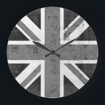 Vintage Flag United Kingdom 3 Large Clock<br><div class="desc">Vintage Flag United Kingdom</div>
