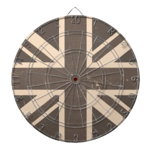 Vintage Flag United Kingdom 4 Dartboard