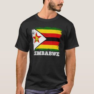 Vintage Flag Zimbabwe Retro Flag Zimbabwean T-Shirt
