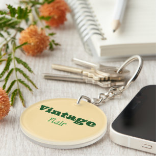 Vintage Flair Acrylic Keychain