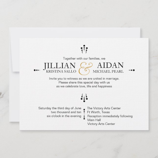 VINTAGE FLAIR INVITATION (Front)