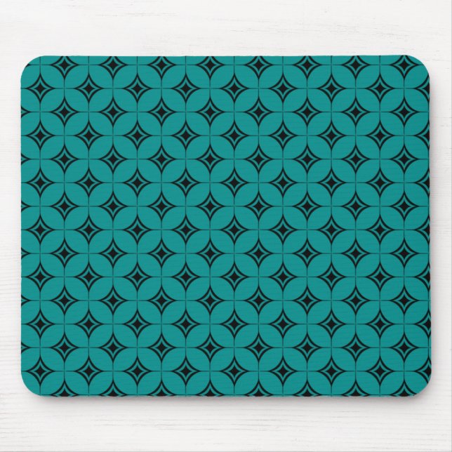 Vintage Flair Mousepad, Teal Mouse Mat (Front)