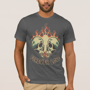 Vintage Flame Skull Graphic for Men & Women T-Shirt