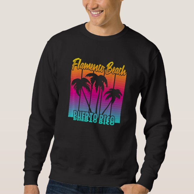 Vintage Flamenco Beach   Sweatshirt (Front)