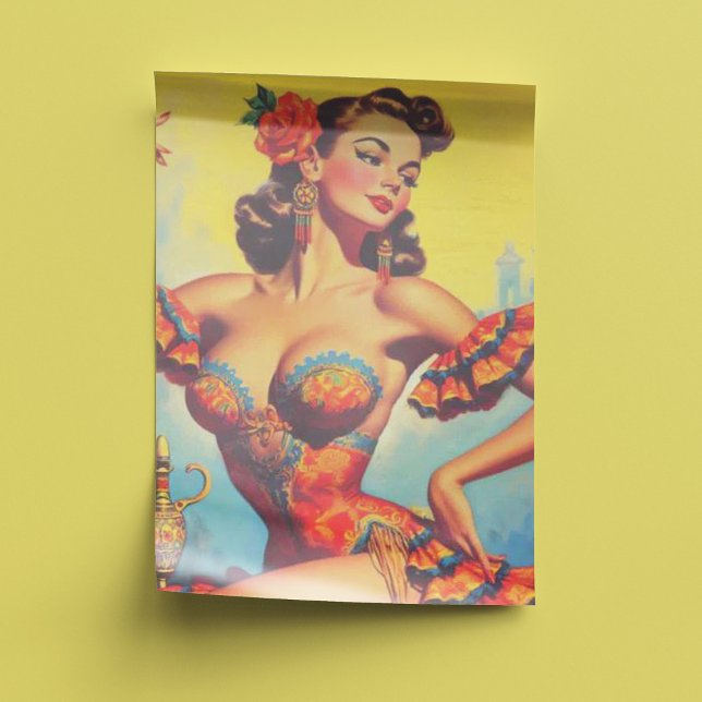 Vintage Flamenco Pin Up Tissue Paper (Creator Uploaded)