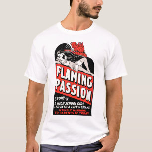 Vintage "Flaming Passion" Movie Poster T-Shirt