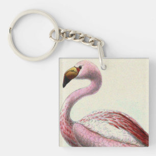 Vintage Flamingo Key Ring