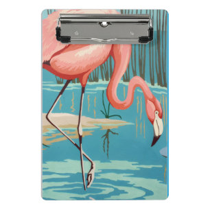 Vintage Flamingo Mini Clipboard