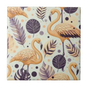Vintage Flamingo Seamless Tile