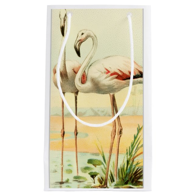 Vintage Flamingo Small Gift Bag (Front)