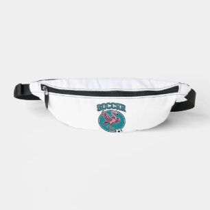 Vintage Flamingo Soccer Player Graphic Shirt_1 Bum Bags