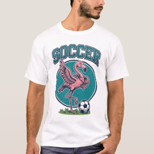 Vintage Flamingo Soccer Player Graphic Shirt_1 T-Shirt