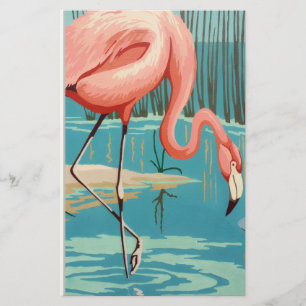 Vintage Flamingo Stationery