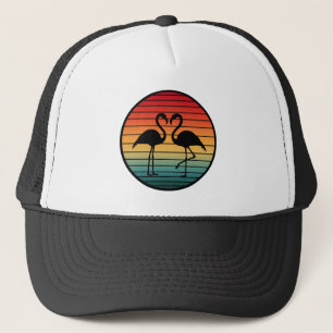 vintage flamingo trucker hat