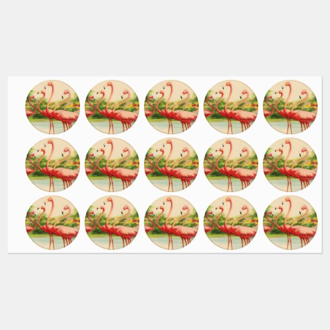 Vintage Flamingos (Sheet)