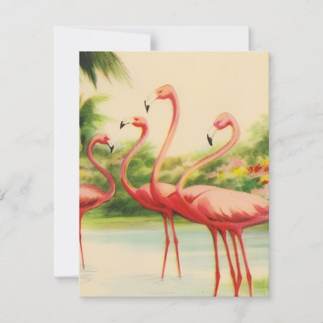 Vintage Flamingos Card (Front)