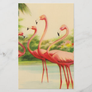 Vintage Flamingos Stationery