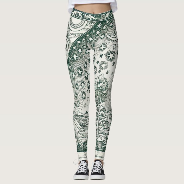 Vintage Flammarion Illustration of Universe Leggings (Front)