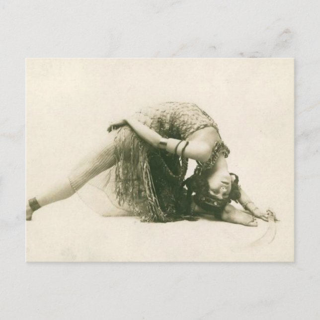 Vintage Flapper Dancer La Sylphe Backbend Postcard (Front)