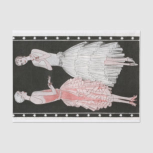 Vintage Flapper Fashion Tissue Paper