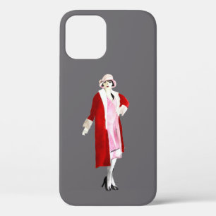VIntage flapper girl art iPhone 12 Case