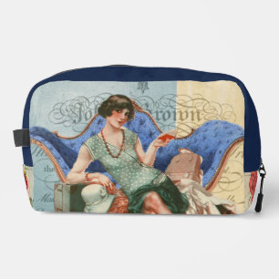 Vintage Flapper Girl in 1920s Paris Dopp Kit