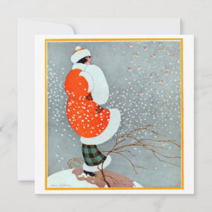 Vintage Flapper Holiday Cards