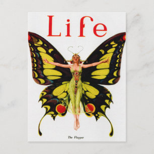 Vintage Flapper Life Magazine Postcard
