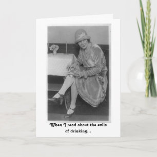 Vintage Flapper - The Evils of Drinking, Card