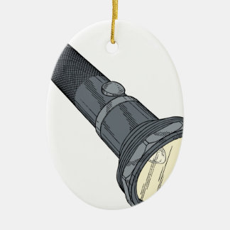 Vintage Flashlight Ceramic Tree Decoration
