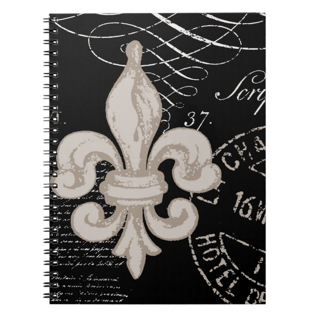 Vintage Fleur de Lis...notebook Notebook (Front)