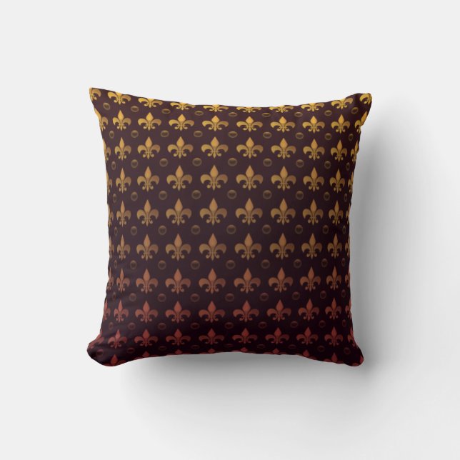 Vintage Fleur de Lis Pattern Cushion (Front)