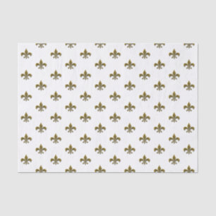 Vintage Fleur de Lis Petite White French Tissue Paper