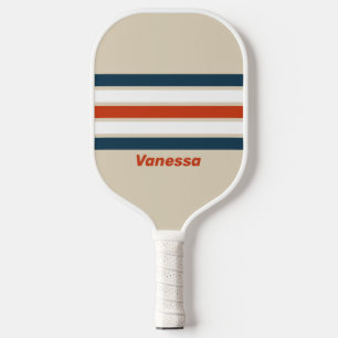 Vintage Flight Deck Across Striping with Name Pickleball Paddle