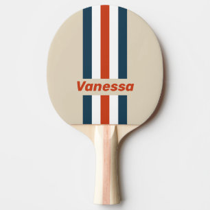 Vintage Flight Deck Pin Striped with Name Ping Pong Paddle