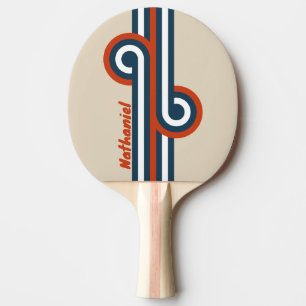 Vintage Flight Deck Stripe Loop with Name Ping Pong Paddle