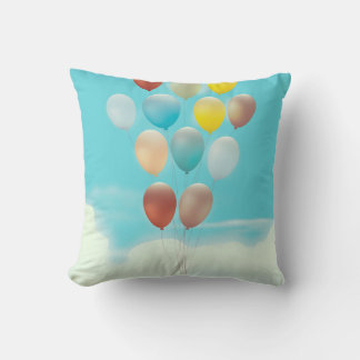 Vintage Floating Balloons Cushion